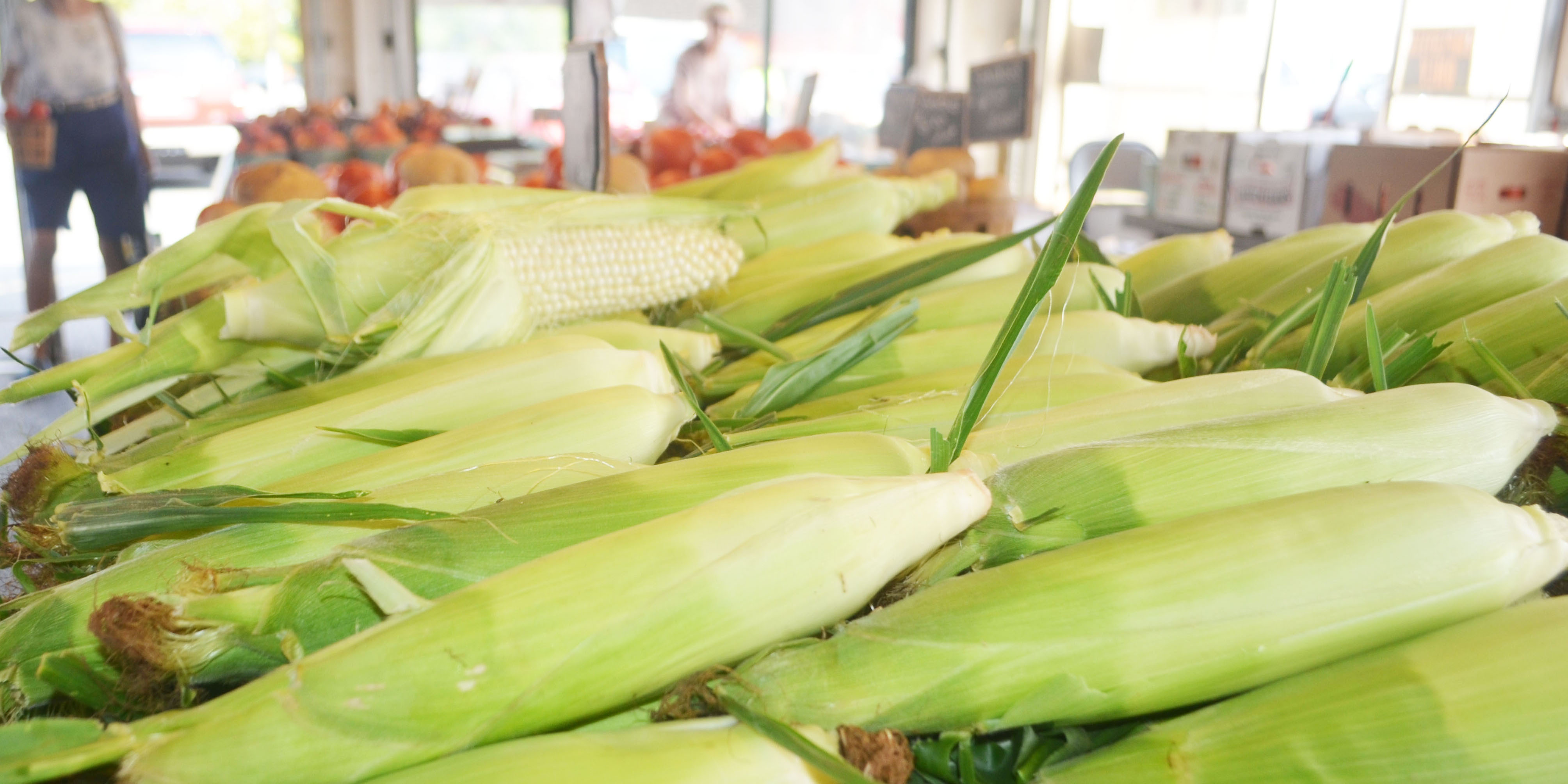 NJ Corn at a farmers market